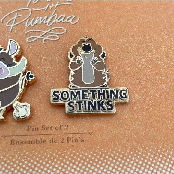Disney Store Lion King Timon and Pumbaa Something Stinks Disney Duos Pin Set - Picture 4 of 7